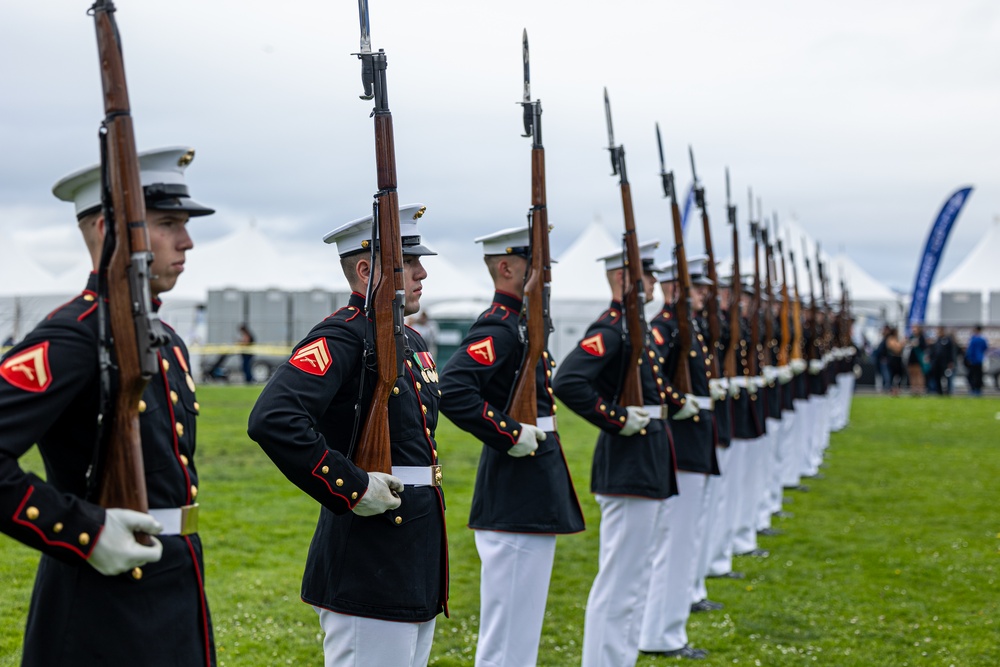 U.S. Marines with the Silent Drill Platoon perform during San Francisco Fleet Week 2024