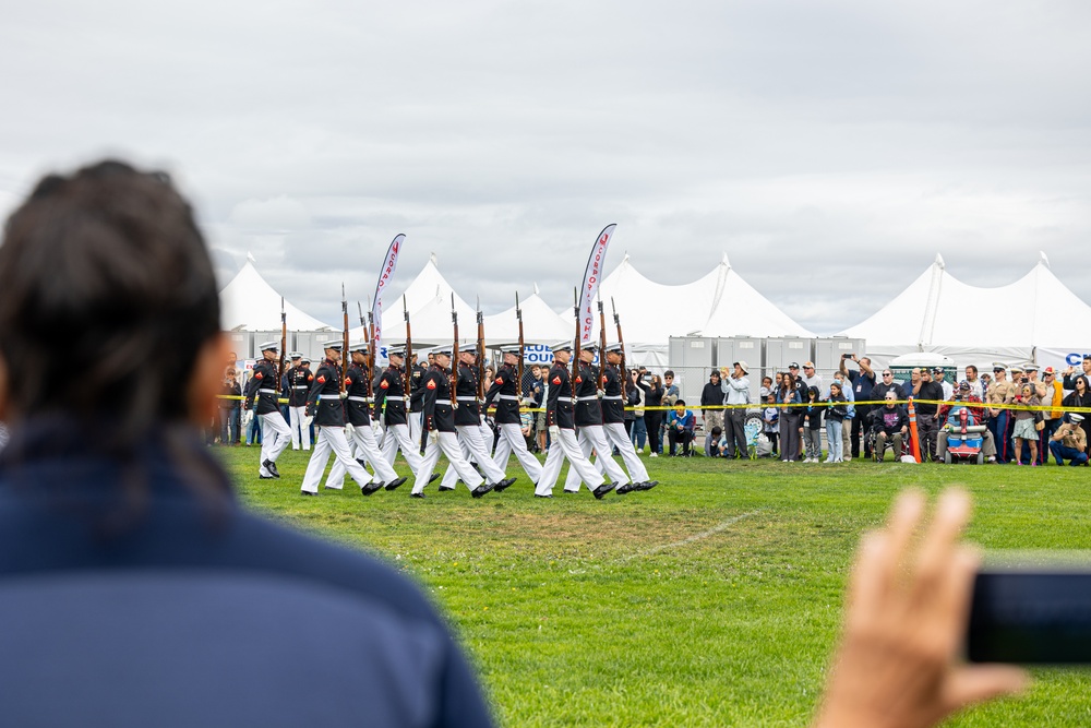 U.S. Marines with the Silent Drill Platoon perform during San Francisco Fleet Week 2024