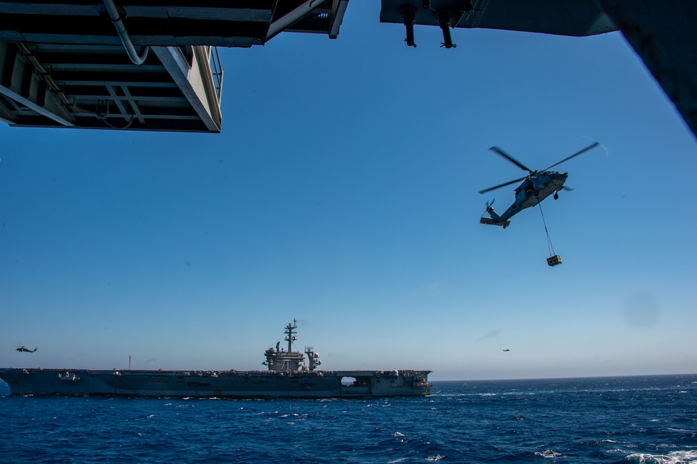 USS Carl Vinson Conducts Ammunition Handling Evolution