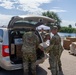 Florida Army National Guard mortarmen distribute emergency supplies after Hurricane Milton