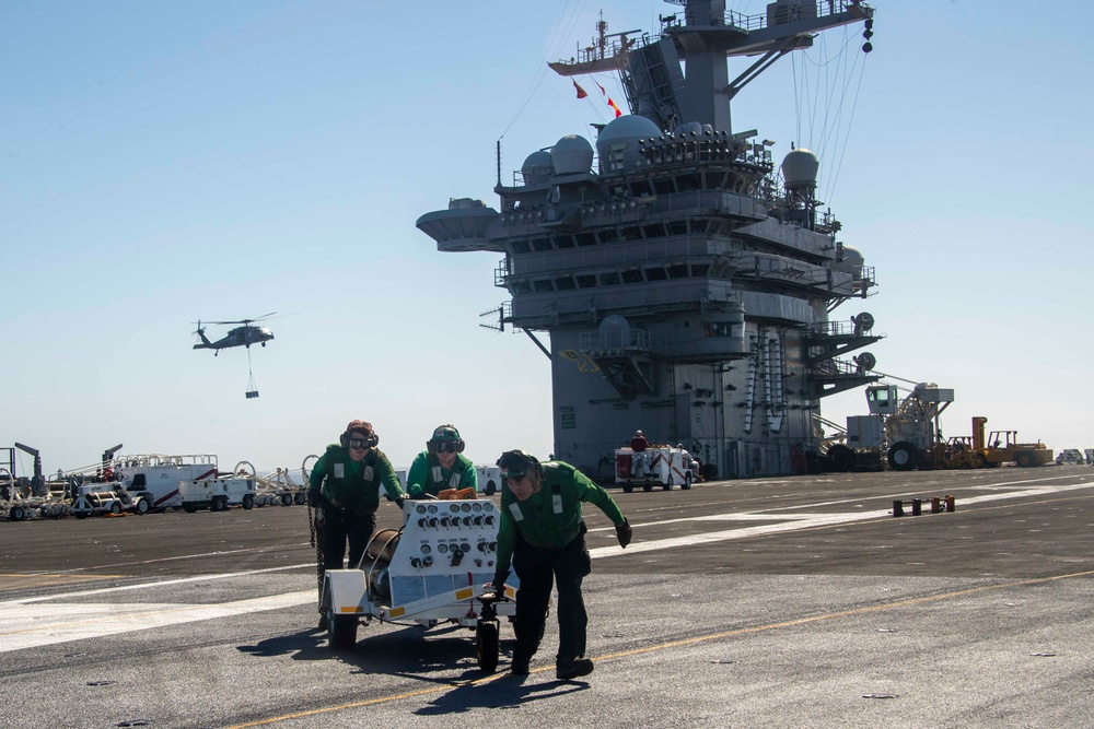 USS Carl Vinson Conducts Ammunition Handling Evolution