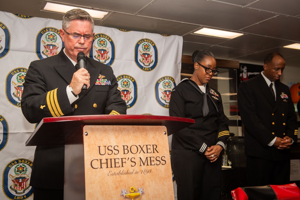 Boxer celebrates 249th Navy birthday