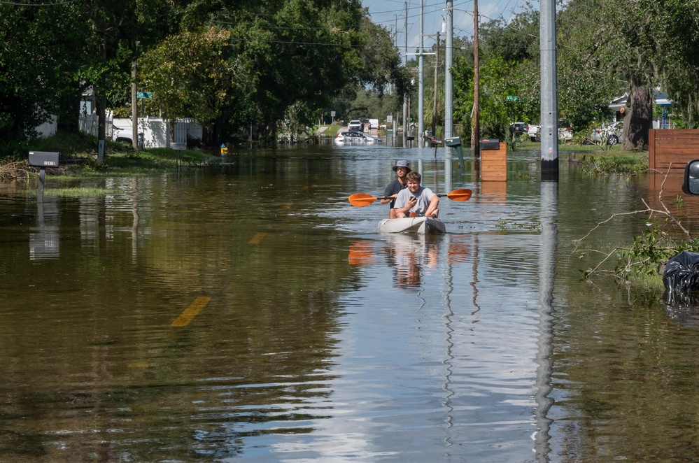 Flooded Tampa Streets After Hurricane Milton