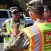 Corps of Engineers personnel review Task Force Water efforts during Hurricane Helene recovery