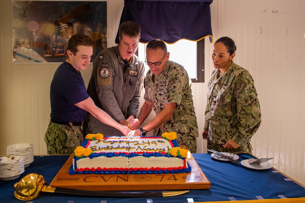 Navy Birthday Onboard USS John C. Stennis (CVN 74)