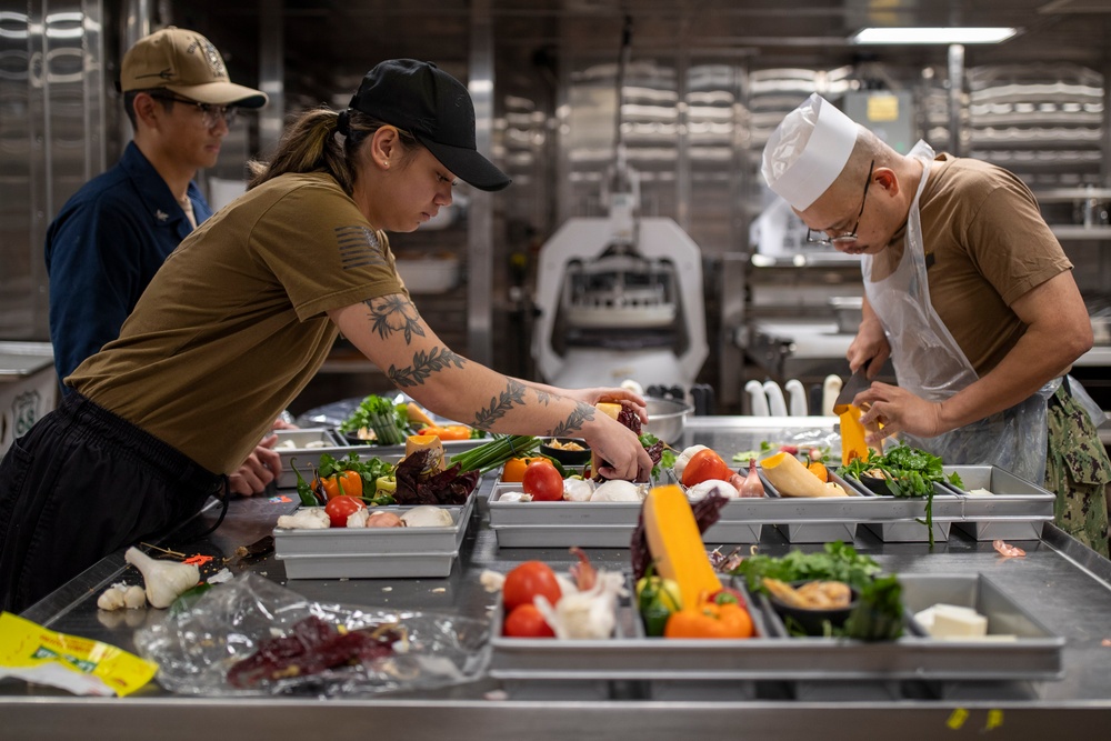 Chow Line Challenge Hosted Aboard USS Tripoli