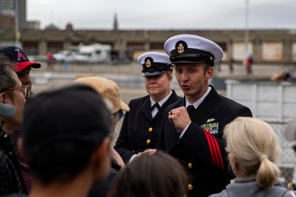 Tripoli Holds  Tours Aboard Ship