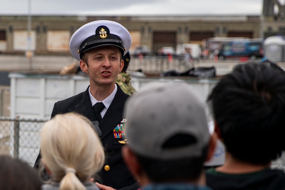 Tripoli Holds  Tours Aboard Ship