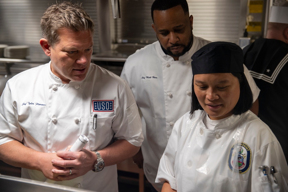 Somerset Sailors Participate in Chow Line Challenge Held Aboard USS Tripoli