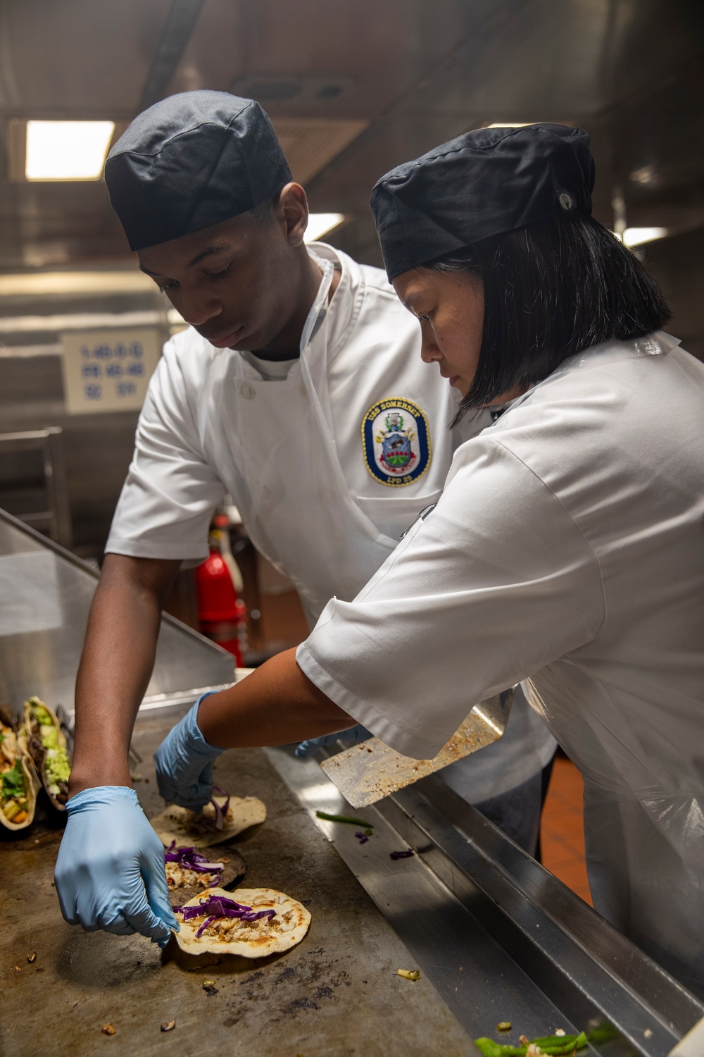 Somerset Sailors Participate in Chow Line Challenge Held Aboard USS Tripoli