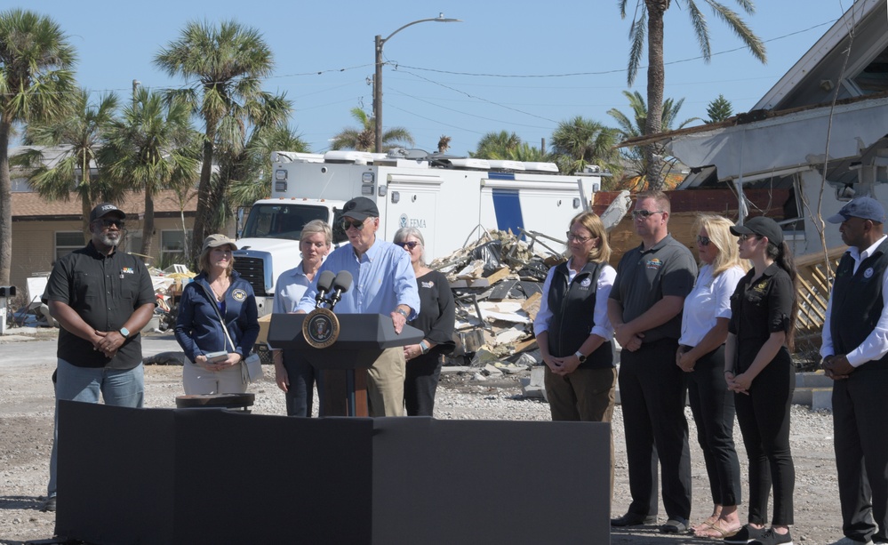 President Biden and FEMA Administrator Tour St. Petersburg in the Aftermath of Hurricane Milton