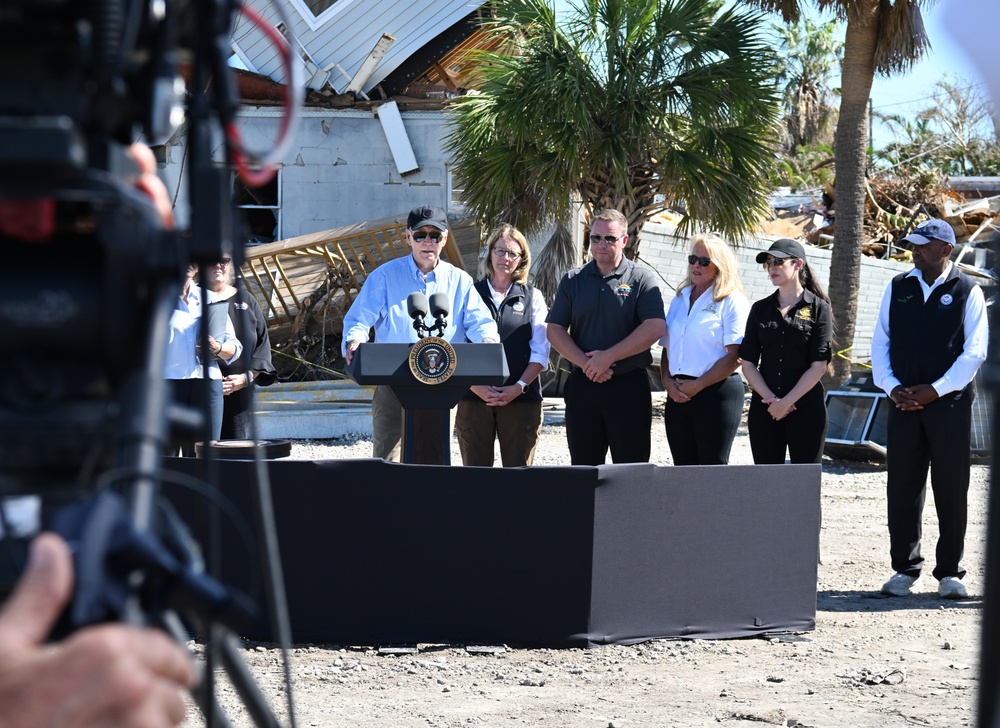 President Biden and FEMA Administrator Tour St. Petersburg in the Aftermath of Hurricane Milton