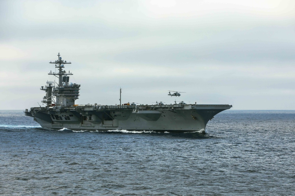 Theodore Roosevelt Conducts Ammunition Handling Evolution with Carl Vinson - Day 2