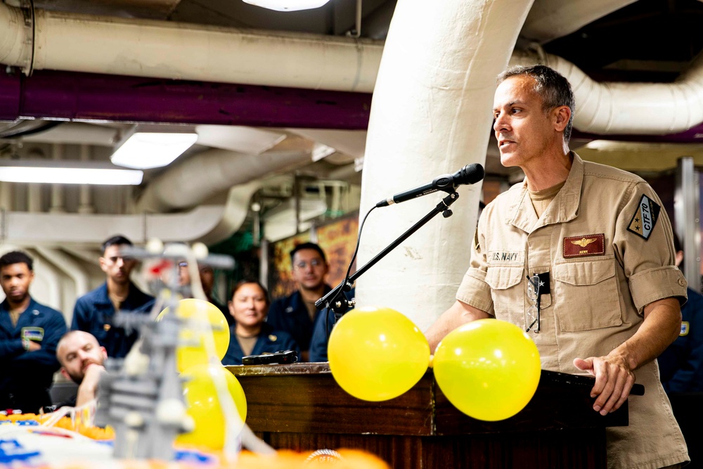 USS George Washington Celebrates the Navy's 249th Birthday