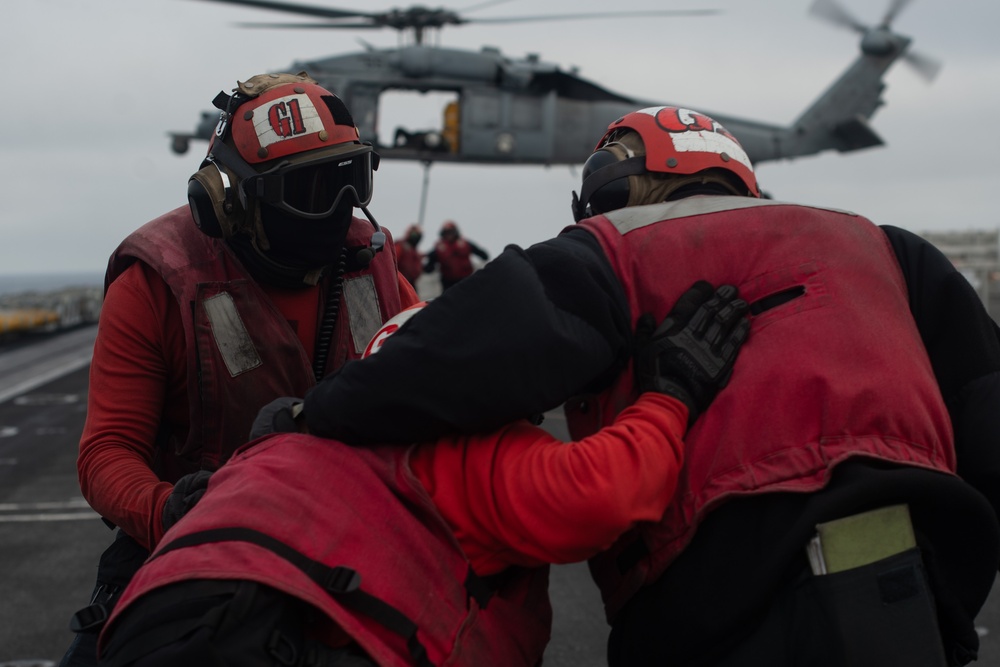 Theodore Roosevelt Conducts Ammunition Handling Evolution with Carl Vinson - Day 2