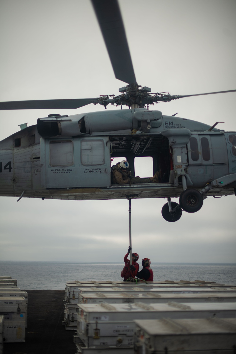 Theodore Roosevelt Conducts Ammunition Handling Evolution with Carl Vinson - Day 2