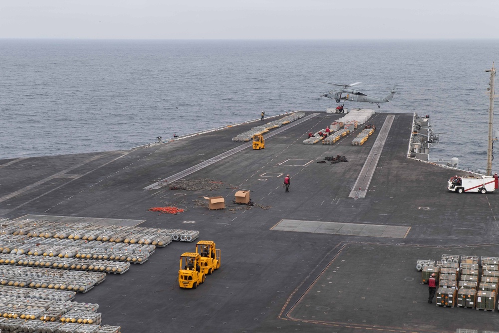 Theodore Roosevelt Conducts Ammunition Handling Evolution with Carl Vinson - Day 2