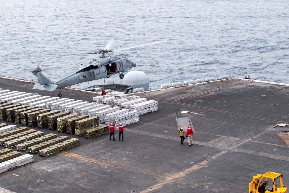 Theodore Roosevelt Conducts Ammunition Handling Evolution with Carl Vinson - Day 2