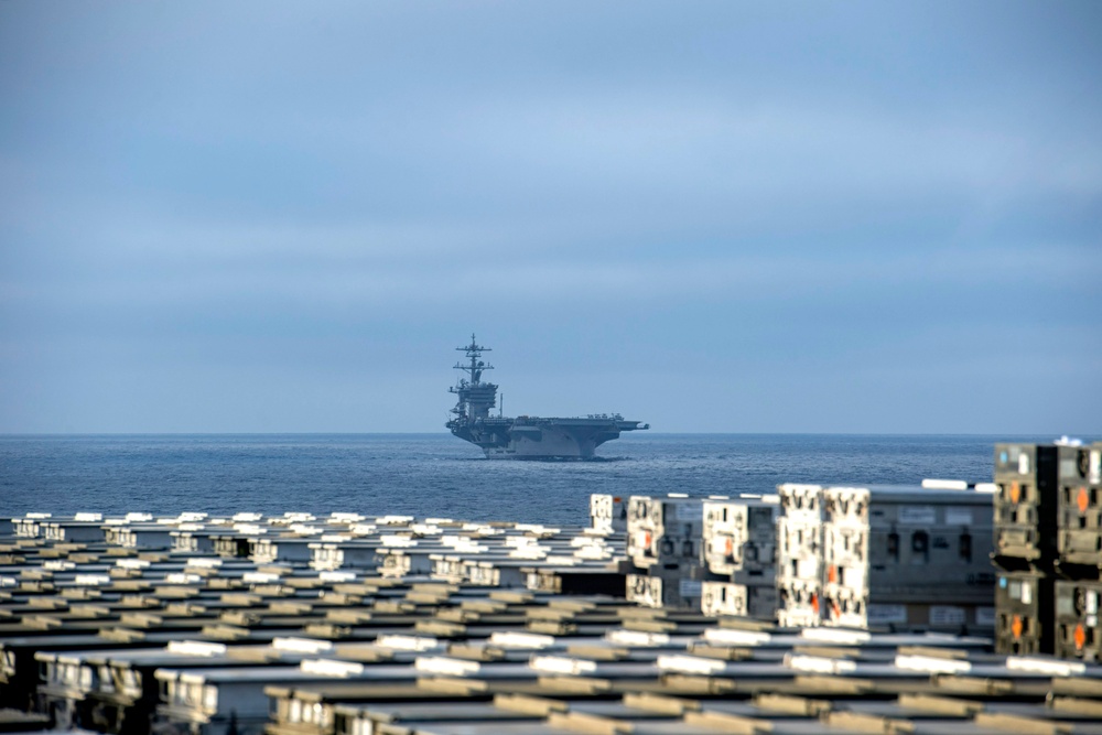 Theodore Roosevelt Conducts Ammunition Handling Evolution with Carl Vinson - Day 2