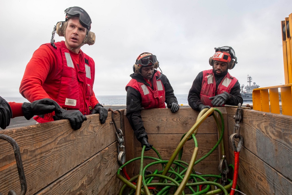 Theodore Roosevelt Conducts Ammunition Handling Evolution with Carl Vinson - Day 2