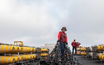 Theodore Roosevelt Conducts Ammunition Handling Evolution with Carl Vinson - Day 2