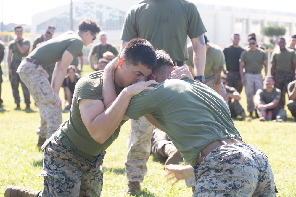 U.S. Marine with MWSS-172 competes against MWCS-18