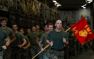 BLT 1/8 Beirut Memorial Run on USS Oak Hill (LSD 51)