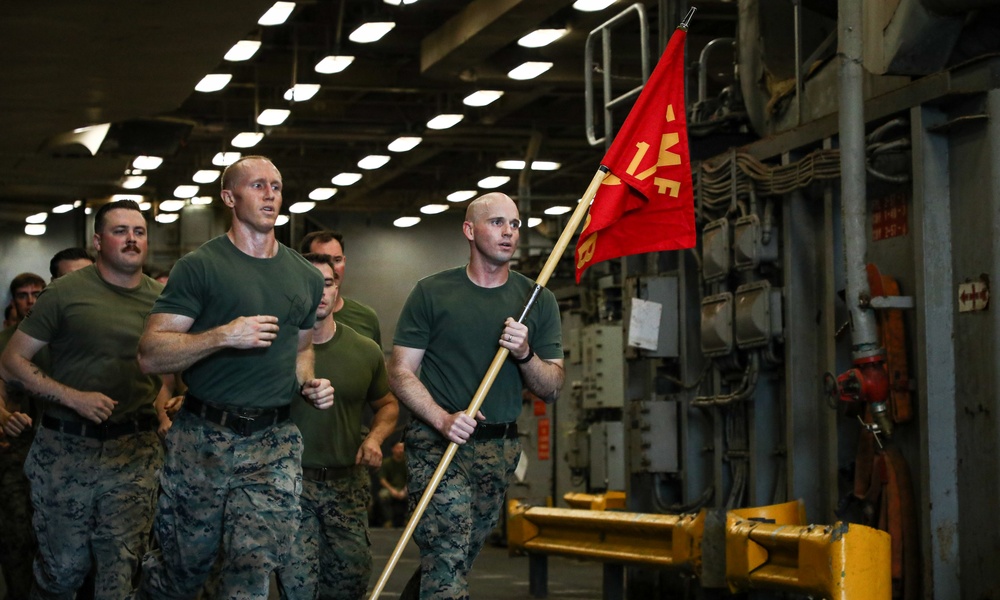 BLT 1/8 Beirut Memorial Run on USS Oak Hill (LSD 51)