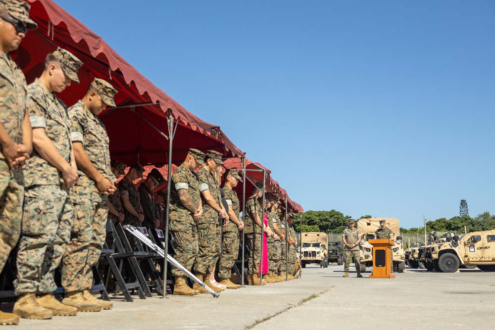 Combat Logistics Company Alpha Change of Command Ceremony