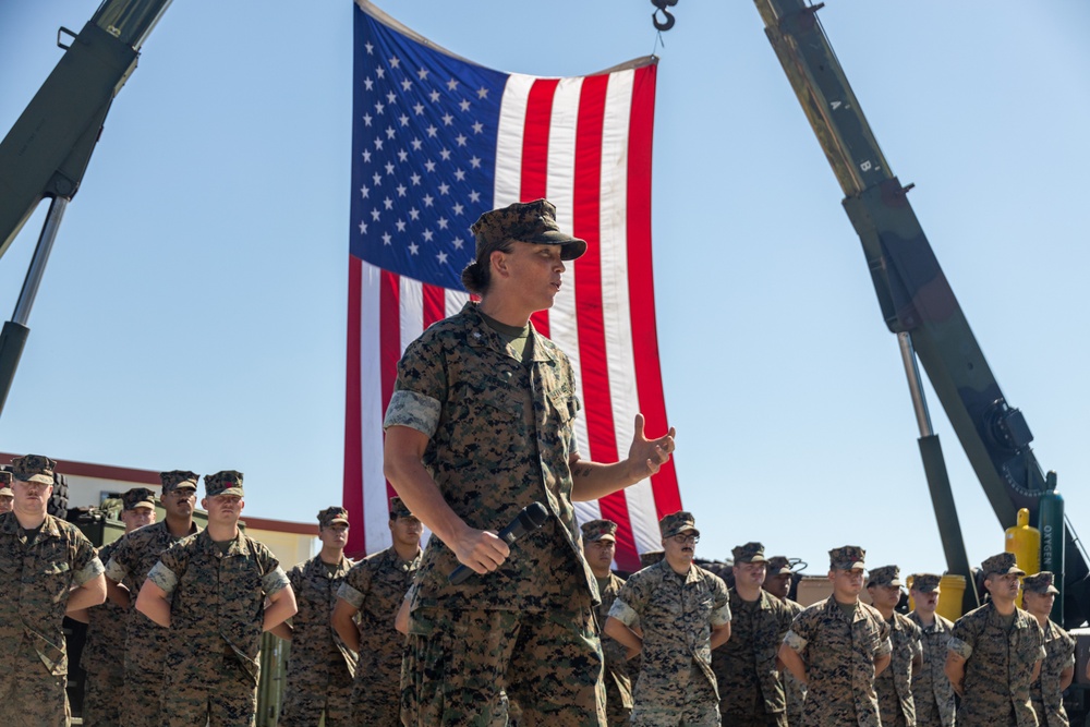 Combat Logistics Company Alpha Change of Command Ceremony