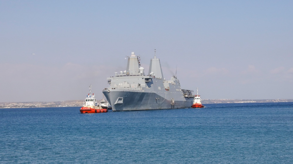 24th MEU (SOC) Arrives in Cyprus Aboard USS New York (LPD 21)