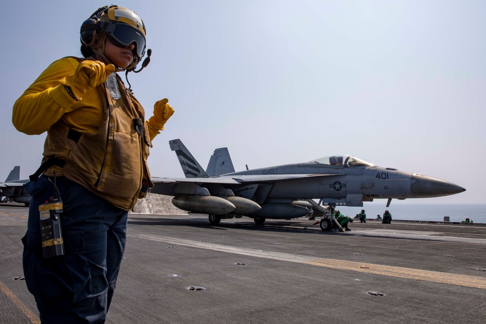 Abraham Lincoln conducts routine flight operations