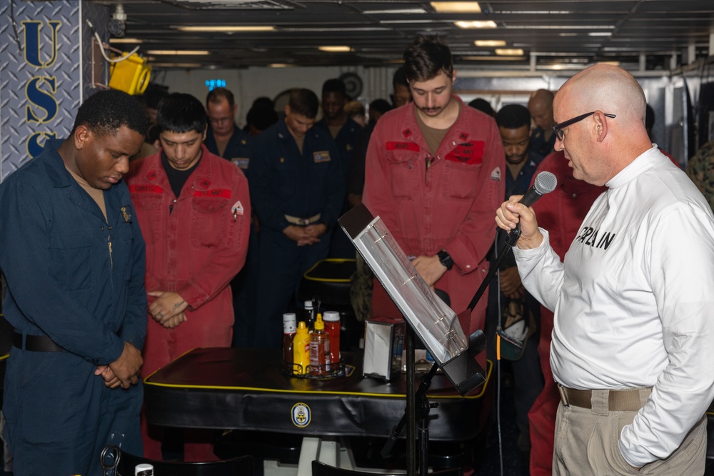 Wasp Amphibious Ready Group Celebrates Navy's 249th Birthday