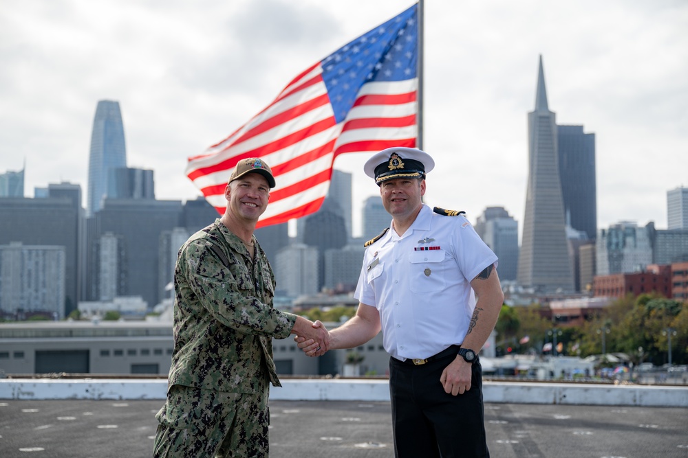 Royal Canadian Navy tours USS Somerset during San Francisco Fleet Week