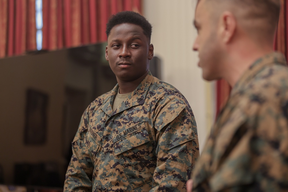 MRF-SEA Marine reenlists at the U.S. Embassy in the Philippines