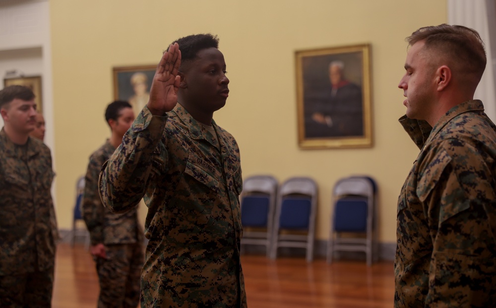 MRF-SEA Marine reenlists at the U.S. Embassy in the Philippines