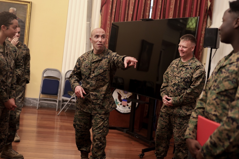 MRF-SEA Marine reenlists at the U.S. Embassy in the Philippines