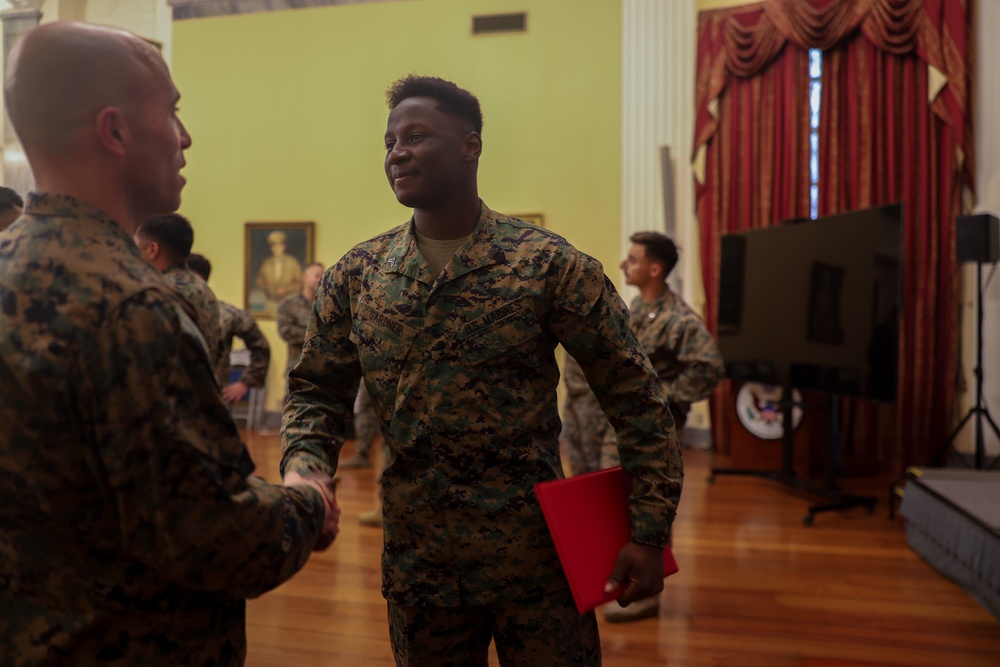 MRF-SEA Marine reenlists at the U.S. Embassy in the Philippines