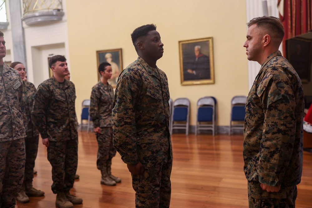 MRF-SEA Marine reenlists at the U.S. Embassy in the Philippines