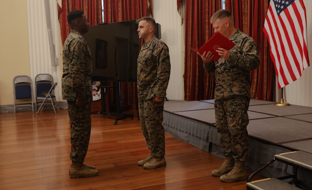 MRF-SEA Marine reenlists at the U.S. Embassy in the Philippines