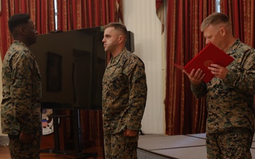 MRF-SEA Marine reenlists at the U.S. Embassy in the Philippines