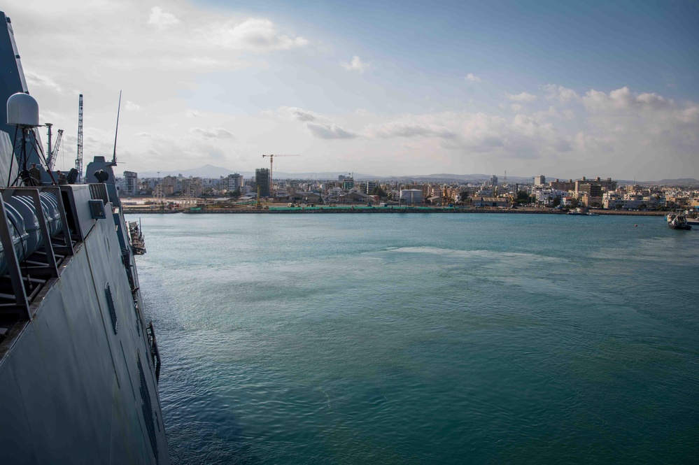 USS New York Arrives In Larnaca, Cyprus