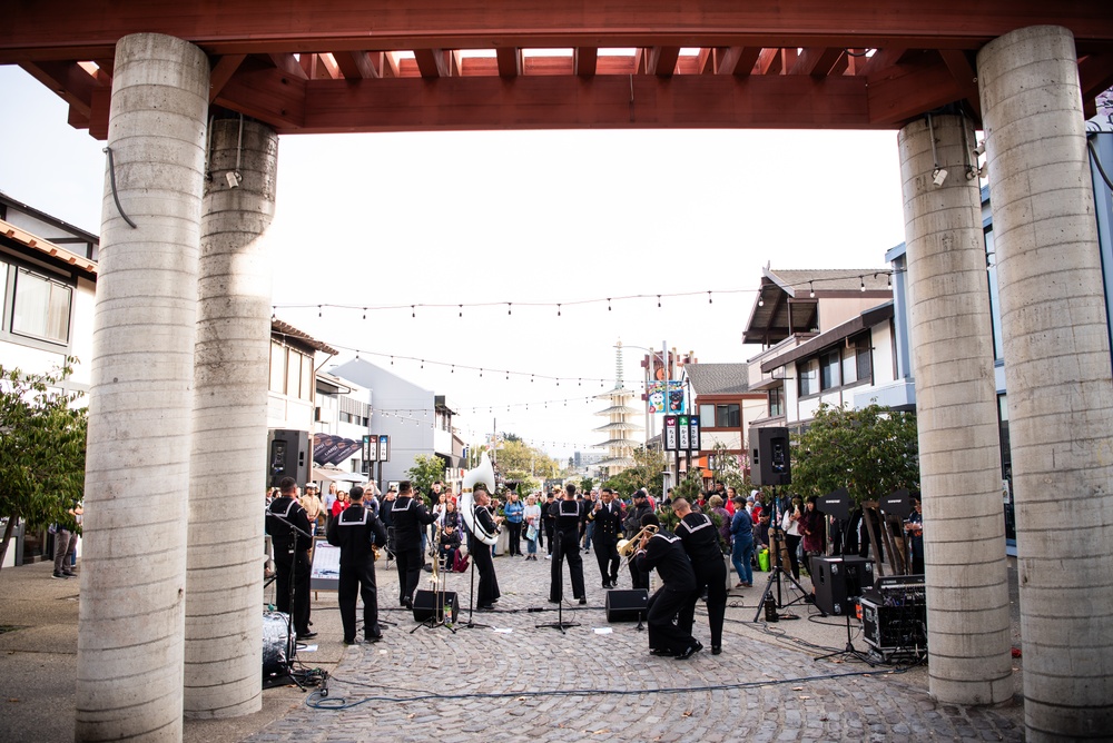 Navy Band Southwest's 32nd Street Brass Band performs in Japan Town