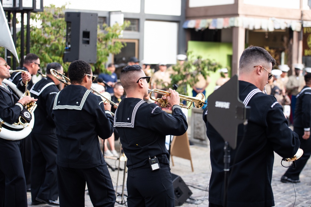 Navy Band Southwest's 32nd Street Brass Band performs in Japan Town