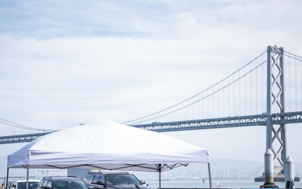 Navy Band Southwest's Prevailing Winds Quintet performs at the SF Ferry Building