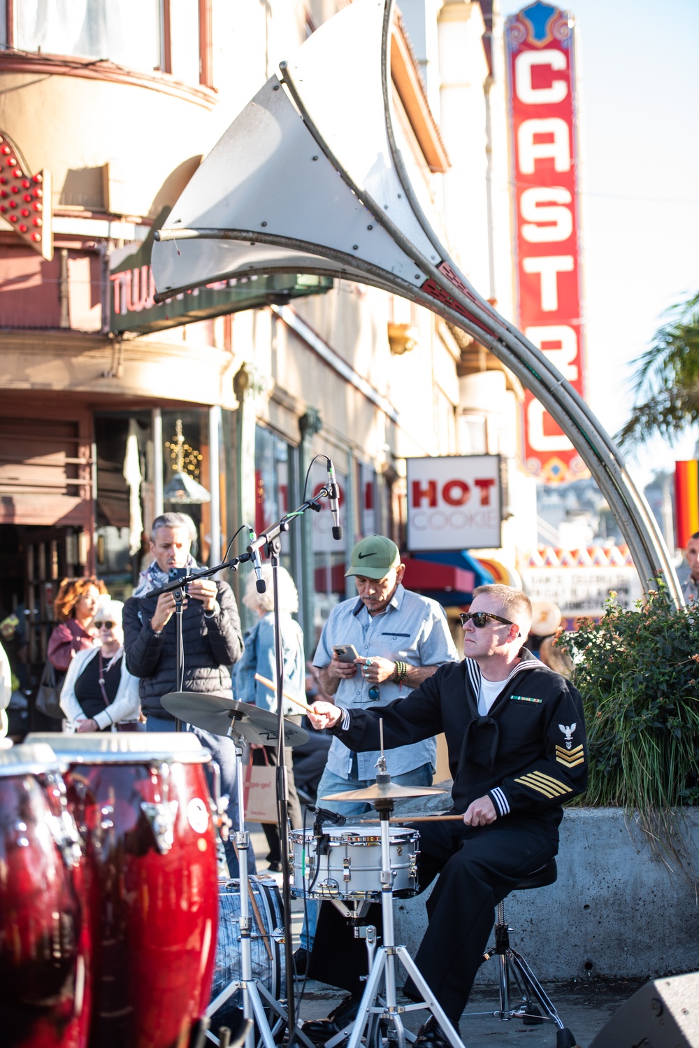 Navy Band Southwest's 32nd Street Brass Band performs in the Castro