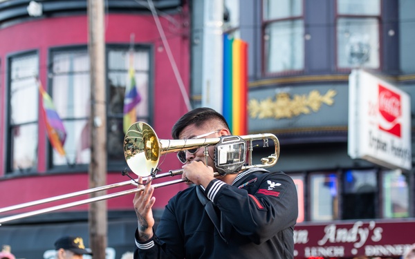 Navy Band Southwest's 32nd Street Brass Band performs in the Castro