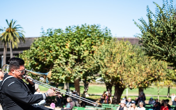 Navy Band Southwest's 32nd Street Brass Band performs in Golden Gate Park