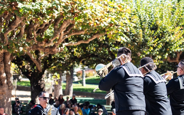 Navy Band Southwest's 32nd Street Brass Band performs in Golden Gate Park