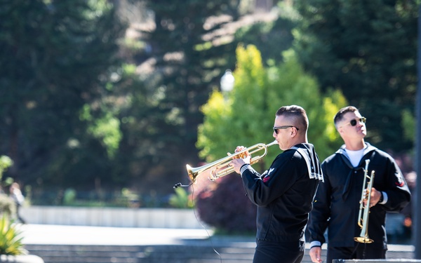Navy Band Southwest's 32nd Street Brass Band performs in Golden Gate Park